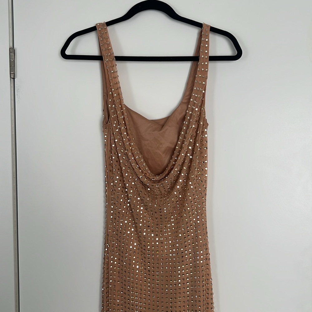 Low Back Rhinestone Slim Formal Dress - Picture 4 of 4